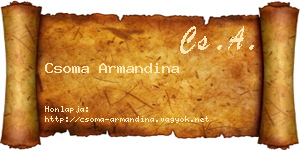 Csoma Armandina névjegykártya